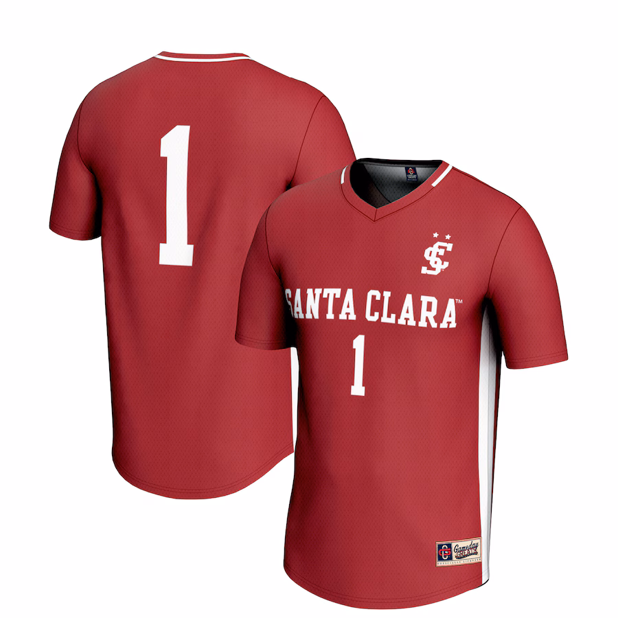 Youth GameDay Greats #1 Maroon Santa Clara Broncos Women's Soccer Fashion Jersey