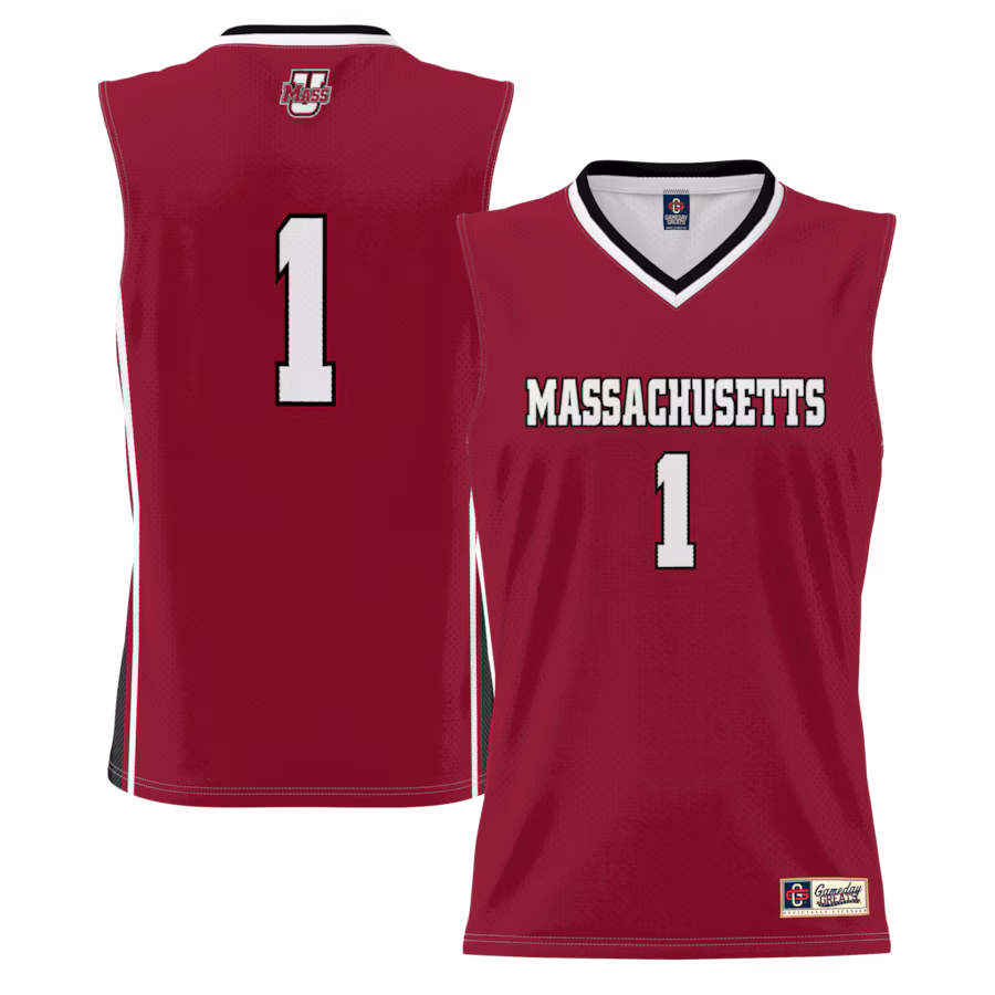 Youth GameDay Greats #1 Maroon UMass Minutemen Lightweight Basketball Jersey