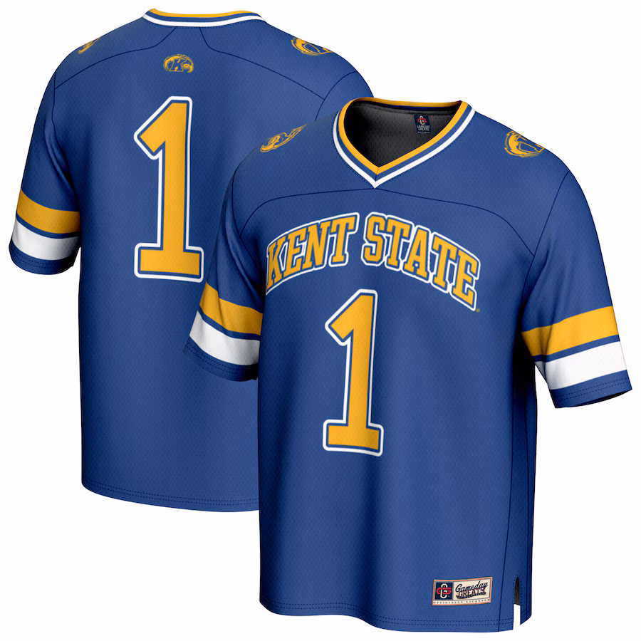 Youth GameDay Greats #1 Navy Kent State Golden Flashes Lightweight Collegiate Football Fashion Jersey