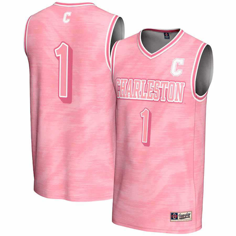 Youth GameDay Greats #1 Pink Charleston Cougars Lightweight Basketball Fashion Jersey