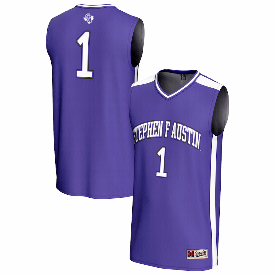 Youth GameDay Greats #1 Purple Stephen F Austin Lumberjacks Lightweight Basketball Fashion Jersey