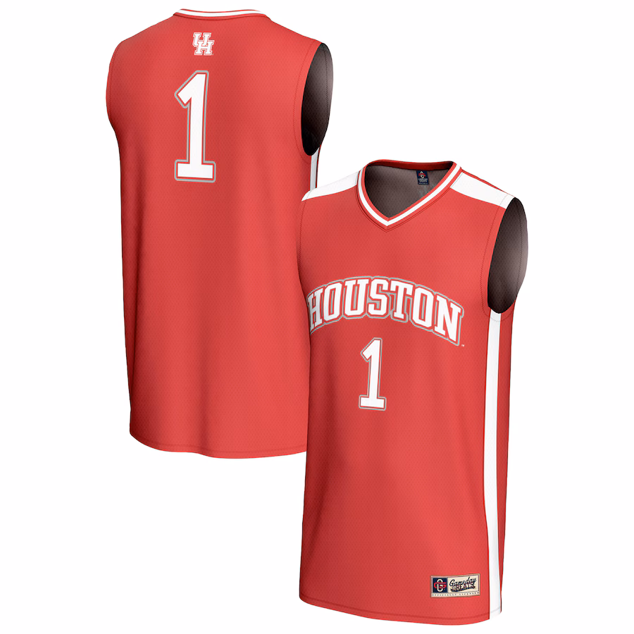 Youth GameDay Greats #1 Red Houston Cougars Lightweight Basketball Fashion Jersey
