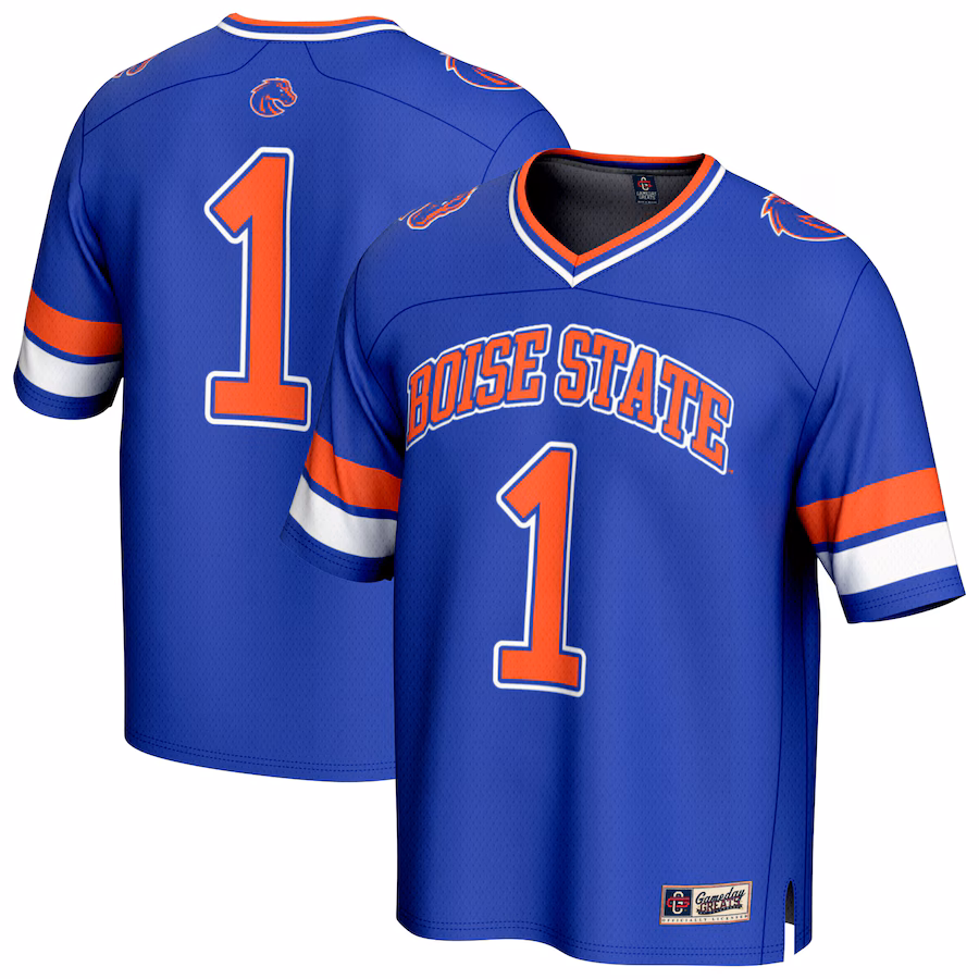 Youth GameDay Greats #1 Royal Boise State Broncos Lightweight Collegiate Football Fashion Jersey