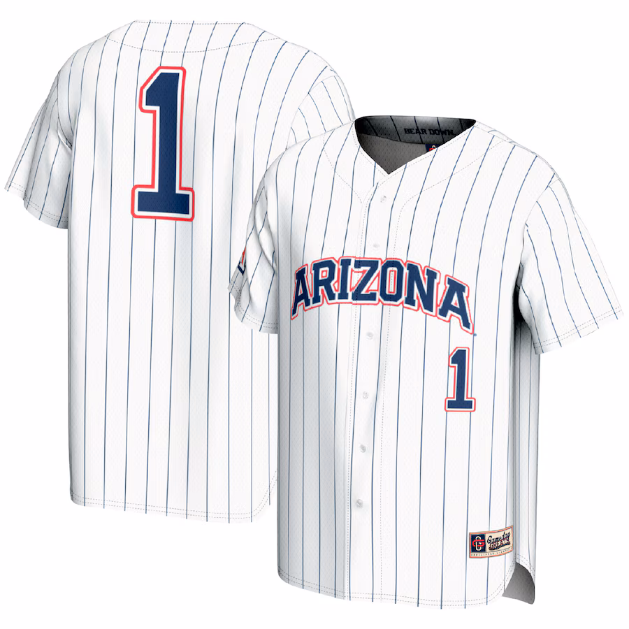 Youth GameDay Greats #1 White Arizona Wildcats Lightweight Baseball Fashion Jersey