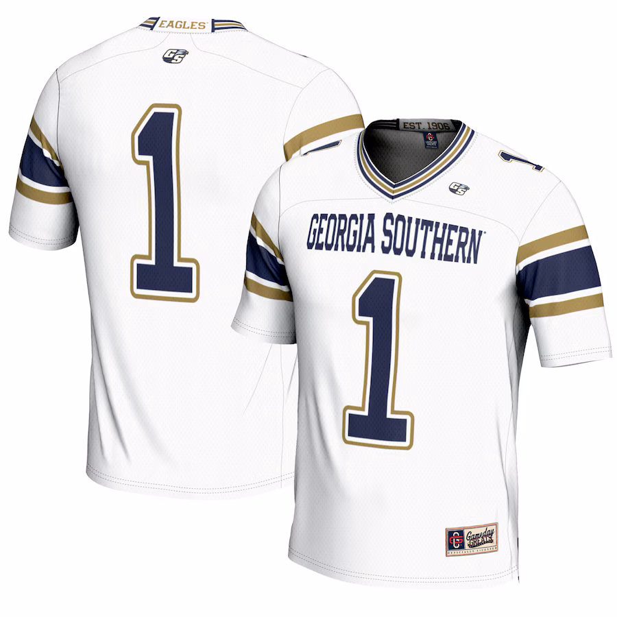 Youth GameDay Greats #1 White Georgia Southern Eagles Endzone Football Jersey