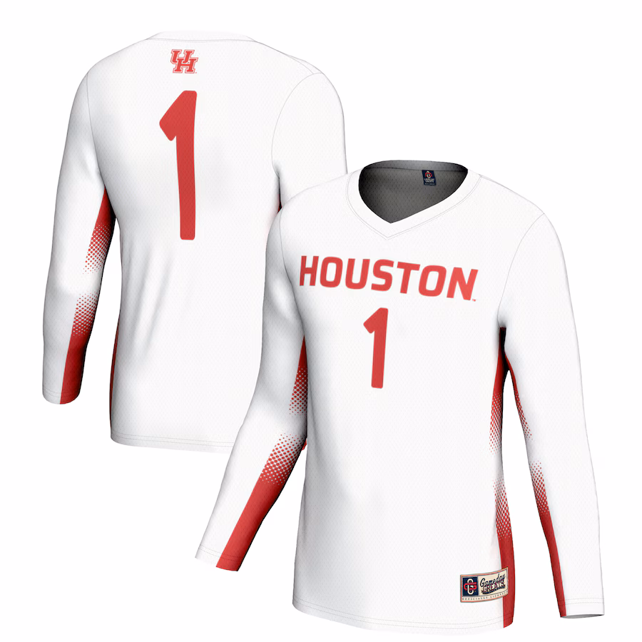 Youth GameDay Greats #1 White Houston Cougars Lightweight Women's Volleyball Jersey