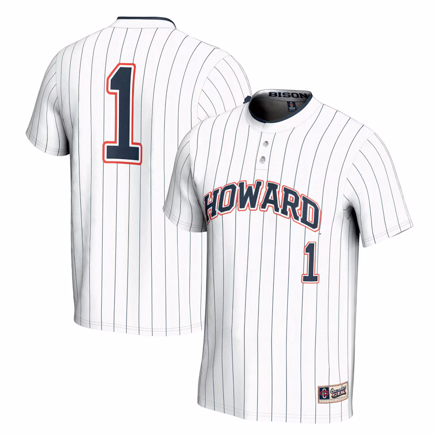 Youth GameDay Greats #1 White Howard Bison Lightweight Softball Jersey