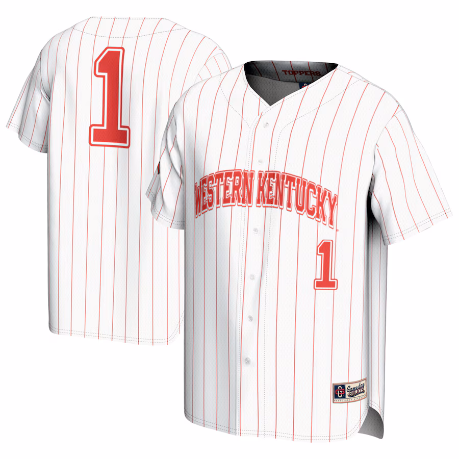 Youth GameDay Greats #1 White Western Kentucky Hilltoppers  Lightweight Baseball Fashion Jersey