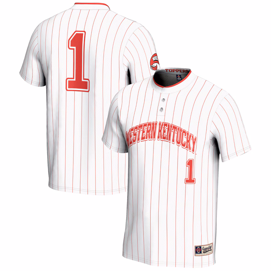 Youth GameDay Greats #1 White Western Kentucky Hilltoppers Lightweight Softball Jersey