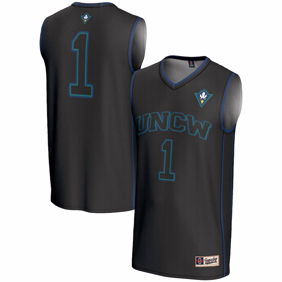 Youth GameDay Greats Black #1 UNC Wilmington Seahawks Lightweight Basketball Jersey