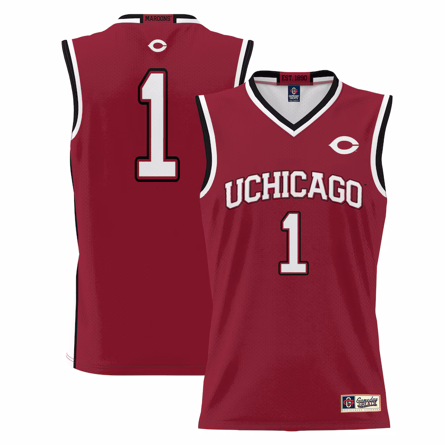 Youth GameDay Greats Maroon #1 UChicago Maroons Lightweight Basketball Jersey