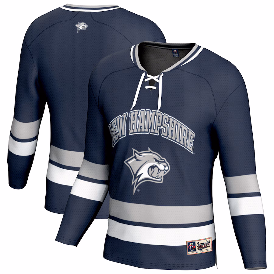 Youth GameDay Greats Navy New Hampshire Wildcats Spirit Hockey Jersey