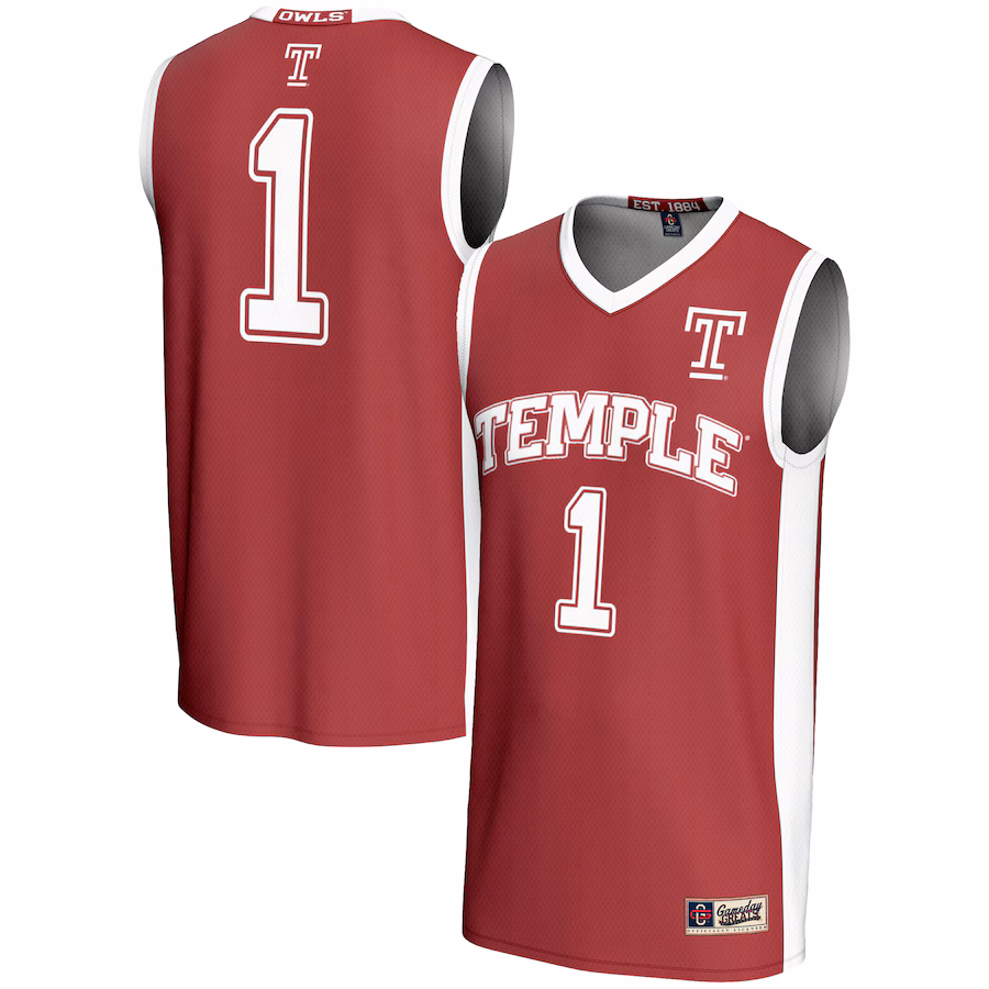 Youth GameDay Greats Red #1 Temple Owls Lightweight Basketball Jersey