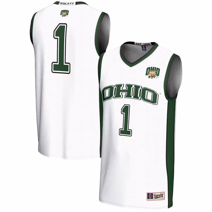 Youth GameDay Greats White #1 Ohio Bobcats Lightweight Basketball Jersey