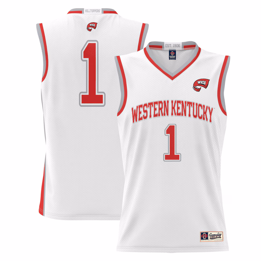 Youth GameDay Greats White #1 Western Kentucky Hilltoppers Lightweight Basketball Jersey