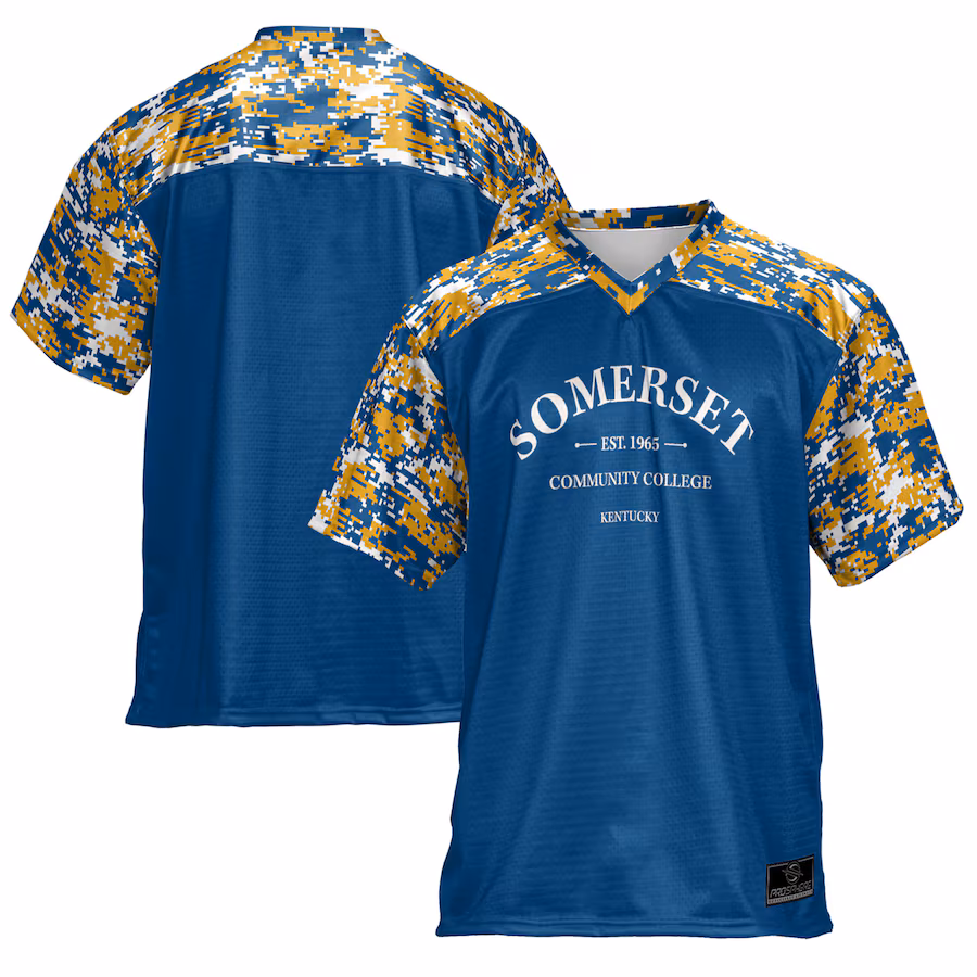 Youth ProSphere  Blue Somerset Community College Camo Football Jersey