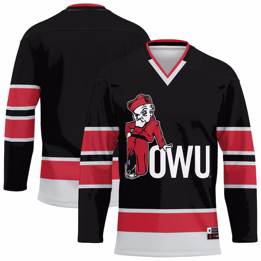 Youth ProSphere Black Ohio Wesleyan Battling Bishops Hockey Jersey