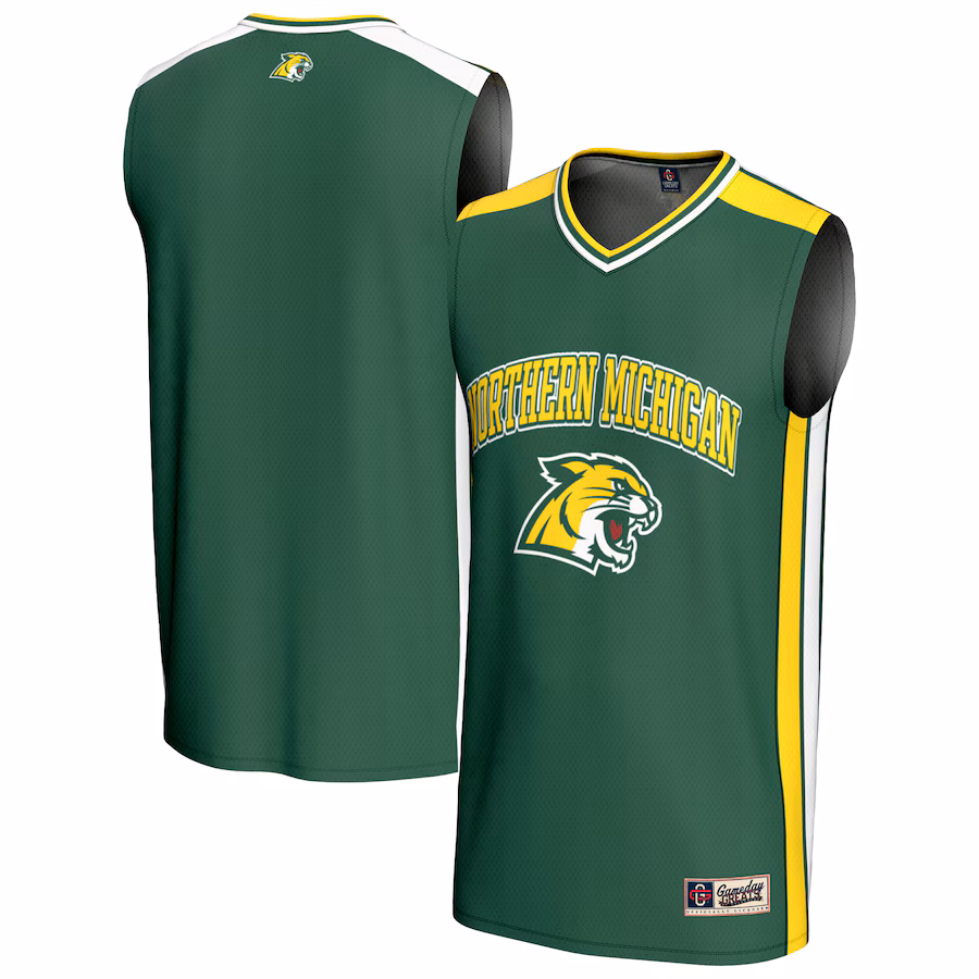 Youth GameDay Greats  Green Northern Michigan Wildcats Basketball Jersey