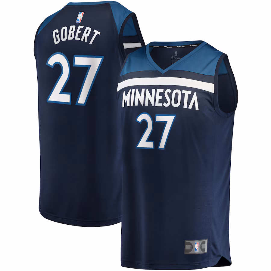 Men's Minnesota Timberwolves Rudy Gobert Fanatics Navy Fast Break Replica Jersey - Icon Edition