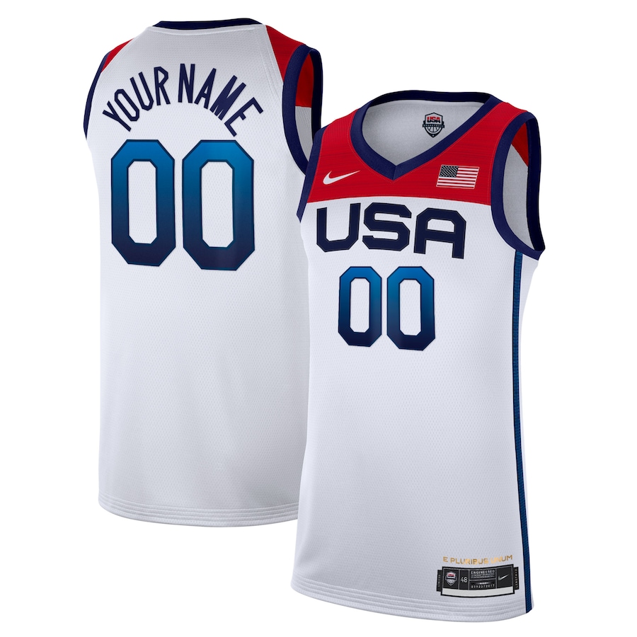 Men's USA Basketball Nike White Limited Custom Jersey