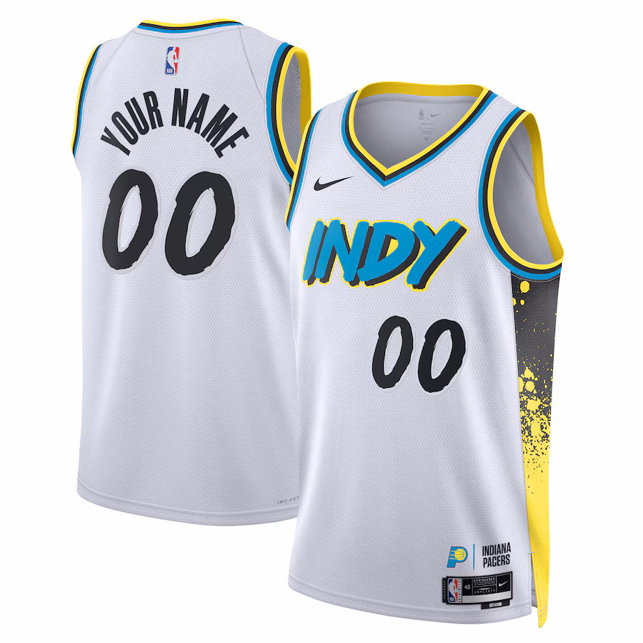 Unisex Indiana Pacers Nike White 2024/25 Custom Swingman Jersey - City Edition