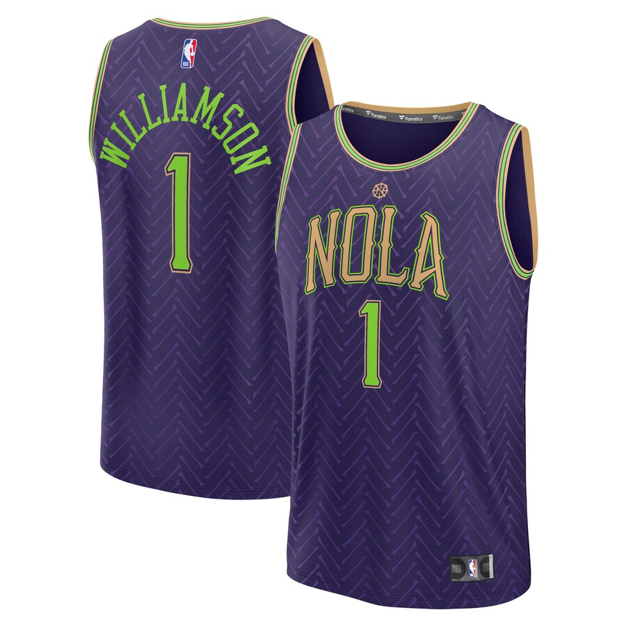 Youth New Orleans Pelicans Zion Williamson Fanatics Purple 2024/25 Fast Break Player Jersey - City Edition