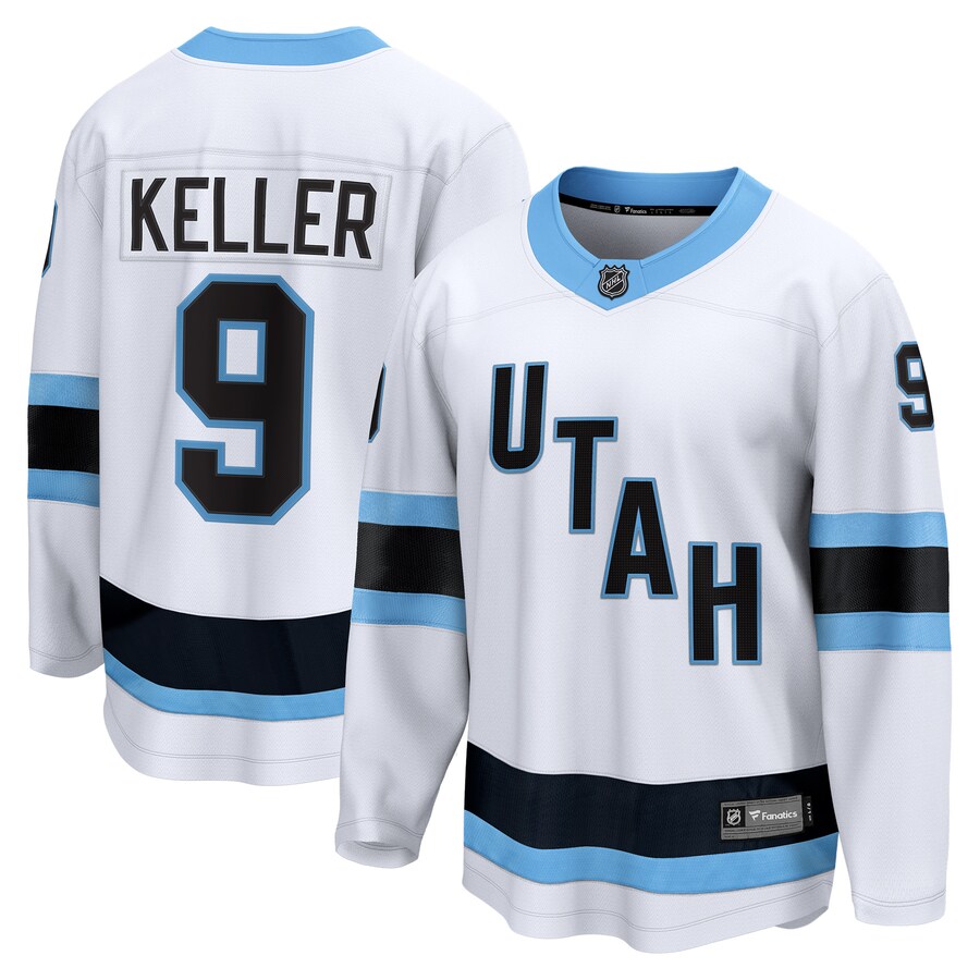 Men's Utah Hockey Club Clayton Keller Fanatics White Breakaway Player Jersey