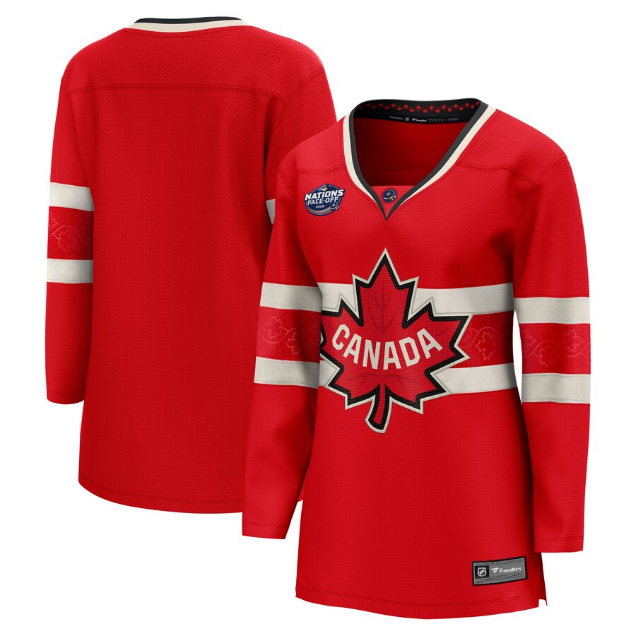 Women's Canada Fanatics Red 2025 4 Nations Face-Off Breakaway Jersey