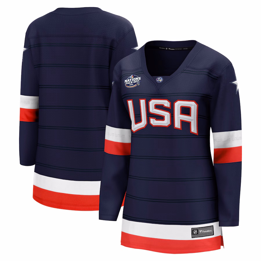 Women's USA Fanatics Navy 2025 4 Nations Face-Off Breakaway Jersey