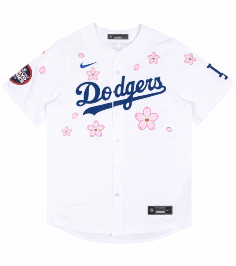 Nike x Takashi Murakami x MLB World Tour Tokyo Series 2025 Dodgers Tokyo Home Jersey