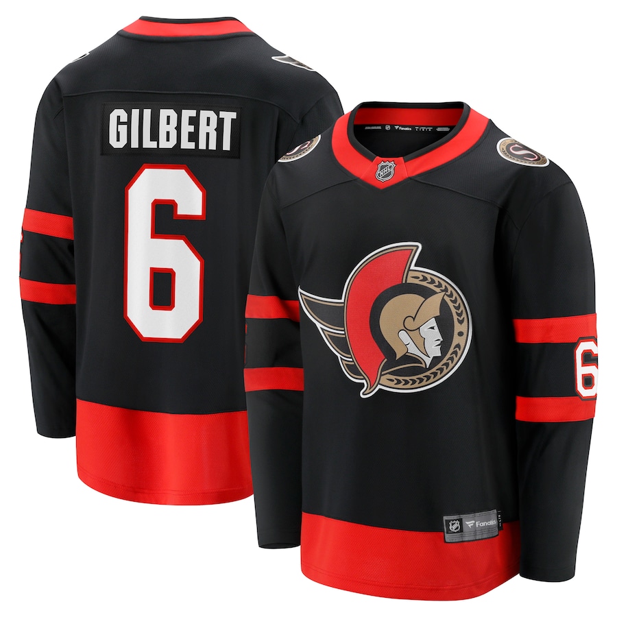 Men's Ottawa Senators Dennis Gilbert Fanatics Black Home Breakaway Jersey