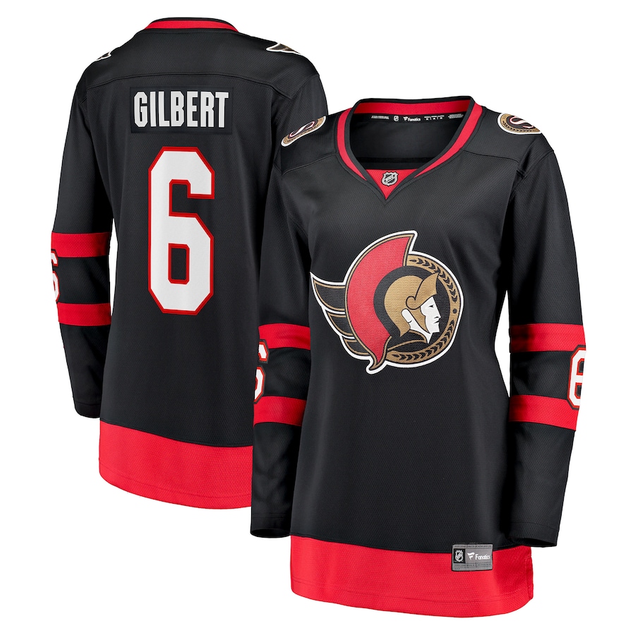 Women's Ottawa Senators Dennis Gilbert Fanatics Black Home Breakaway Player Jersey