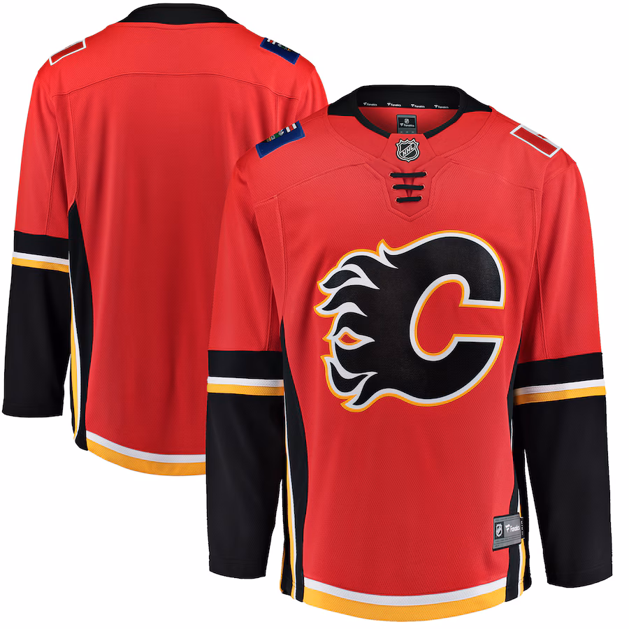 Youth Calgary Flames Fanatics Red/Black Premier Breakaway Alternate Jersey