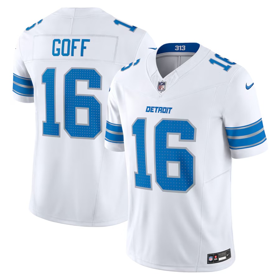 Men's Detroit Lions Jared Goff Nike White Vapor F.U.S.E. Limited Jersey