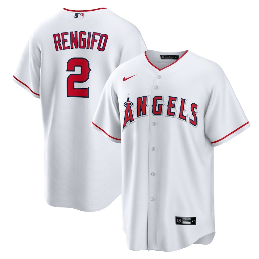 Men's Los Angeles Angels Luis Rengifo Nike White Home Replica Jersey