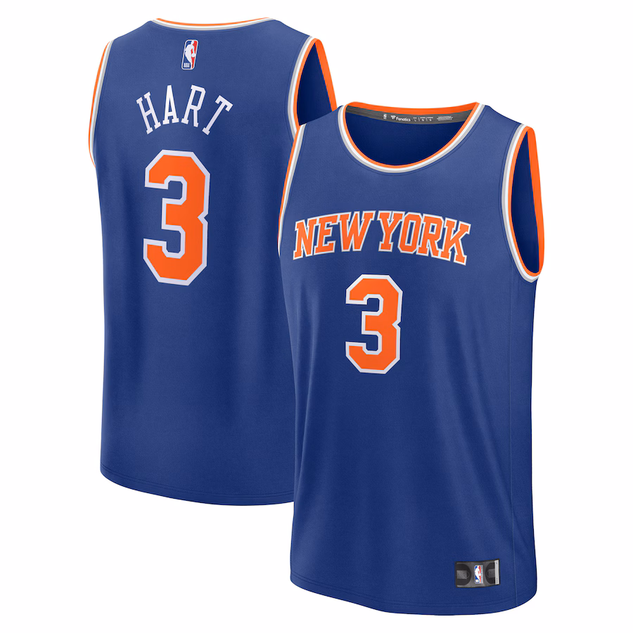 Men's New York Knicks Josh Hart Fanatics Blue Fast Break Replica Player Jersey - Icon Edition
