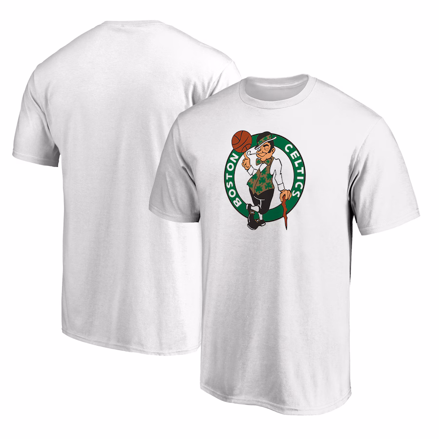 Men's Boston Celtics Fanatics White Primary Team Logo T-Shirt