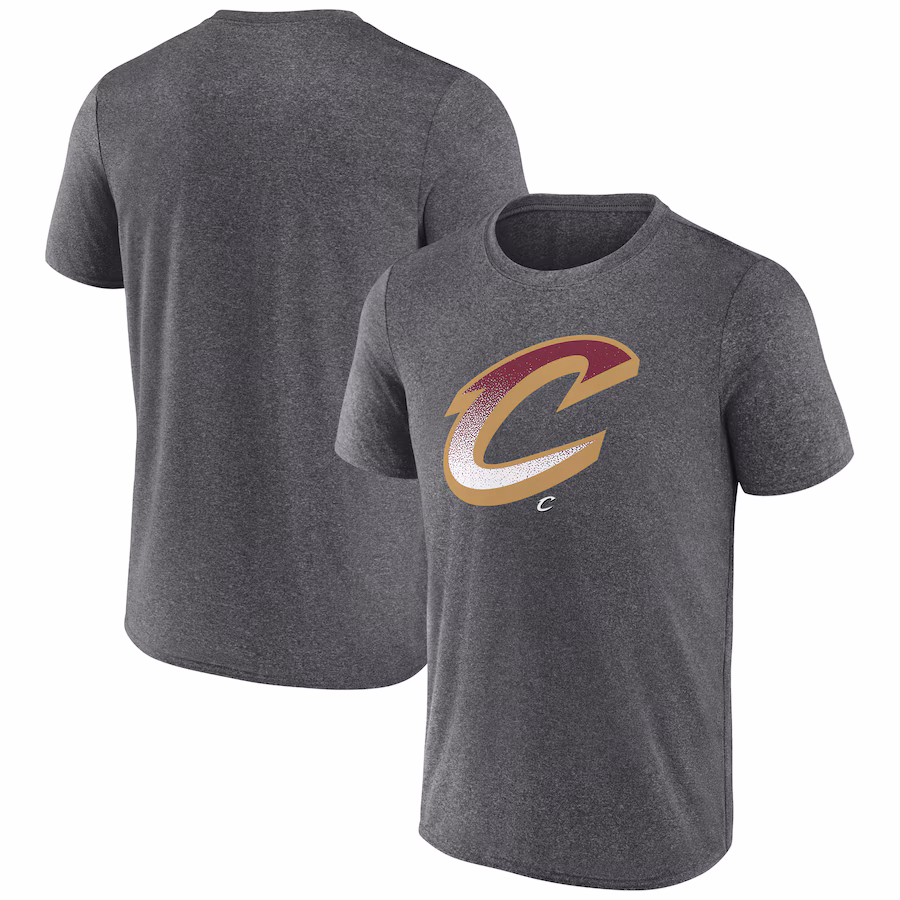 Men's Cleveland Cavaliers Fanatics Heather Charcoal Iconic Overtime T-Shirt
