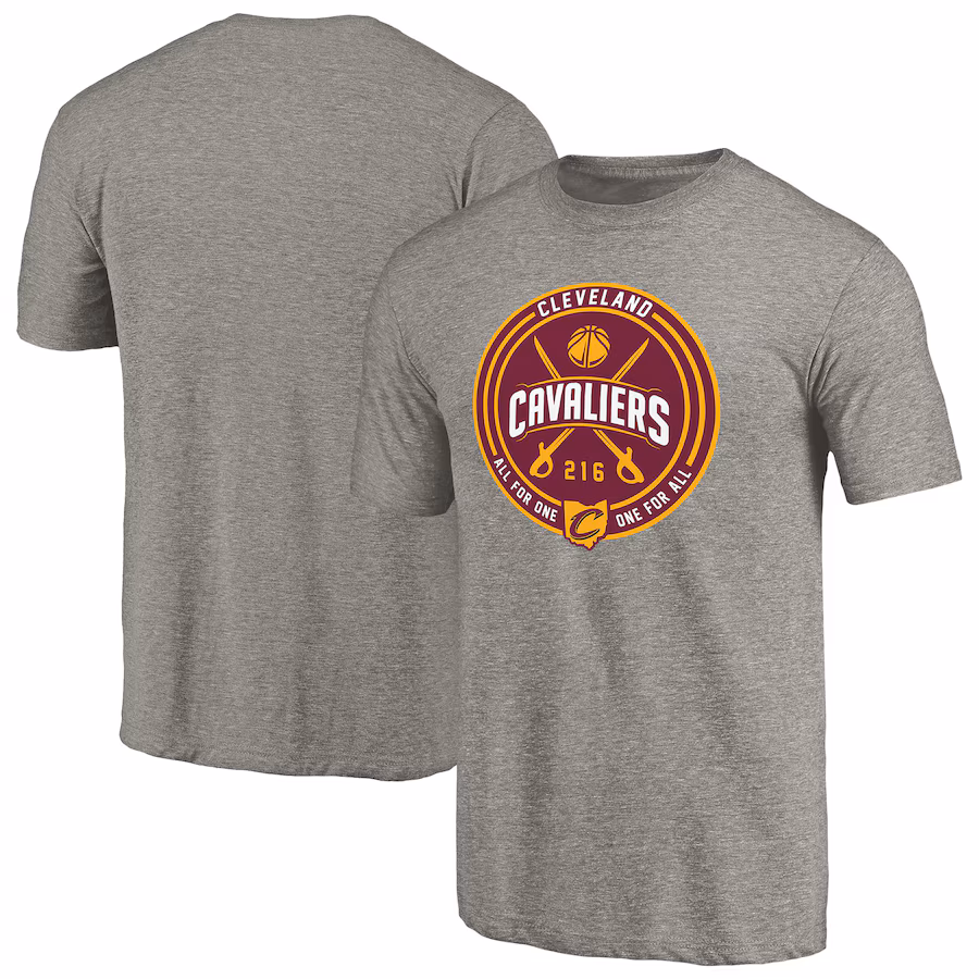 Men's Cleveland Cavaliers Gray One for All Hometown Collection Tri-Blend T-Shirt