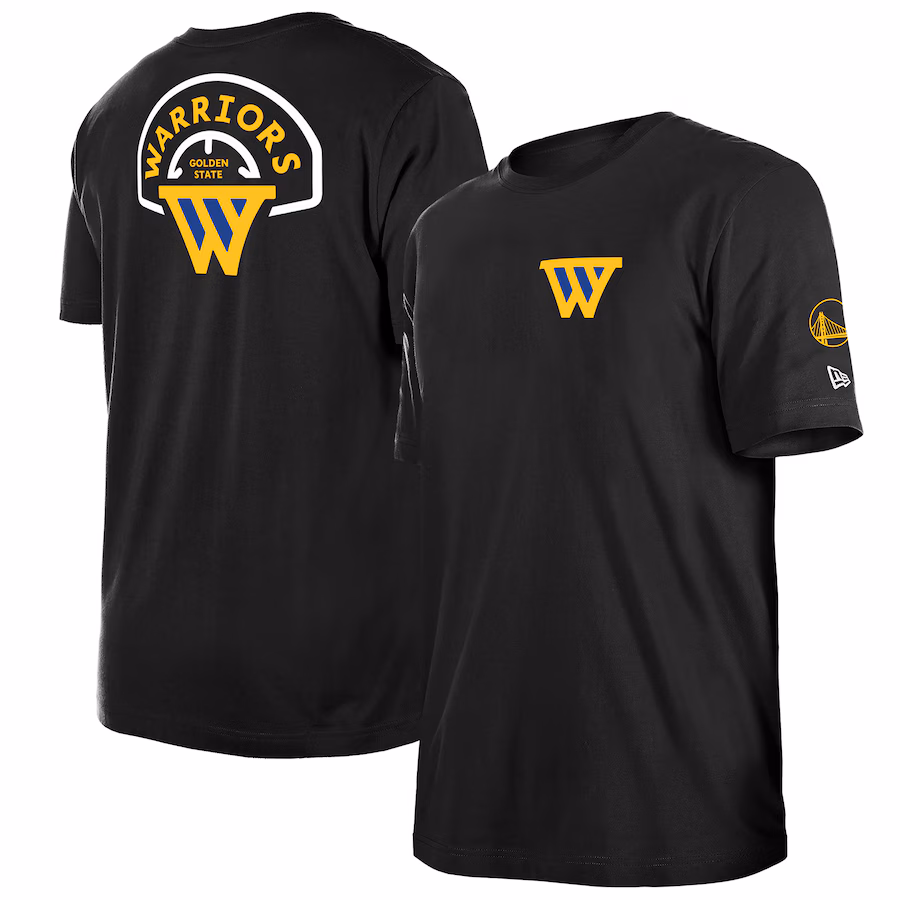 Men's Golden State Warriors New Era Black "W" Statement T-Shirt