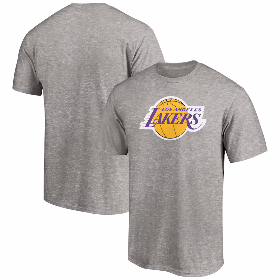Men's Los Angeles Lakers Heather Gray Logo T-Shirt