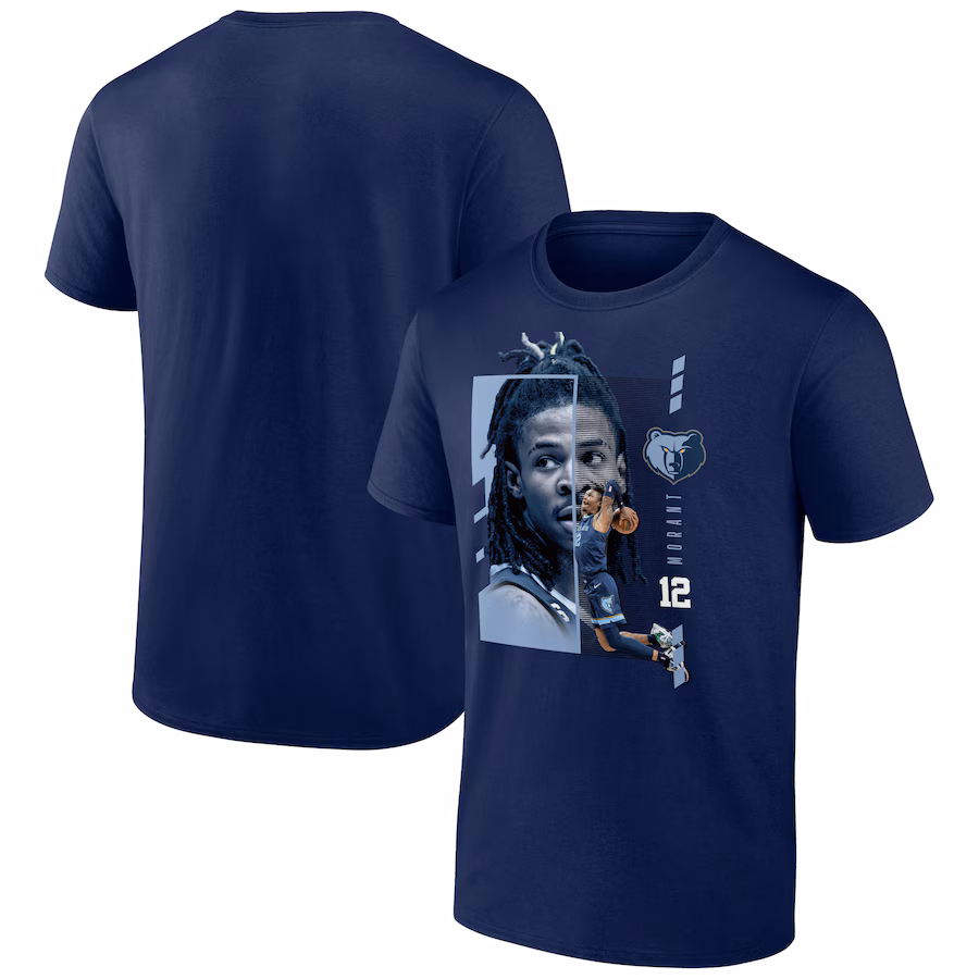 Men's Memphis Grizzlies Ja Morant Navy Jump Pass T-Shirt