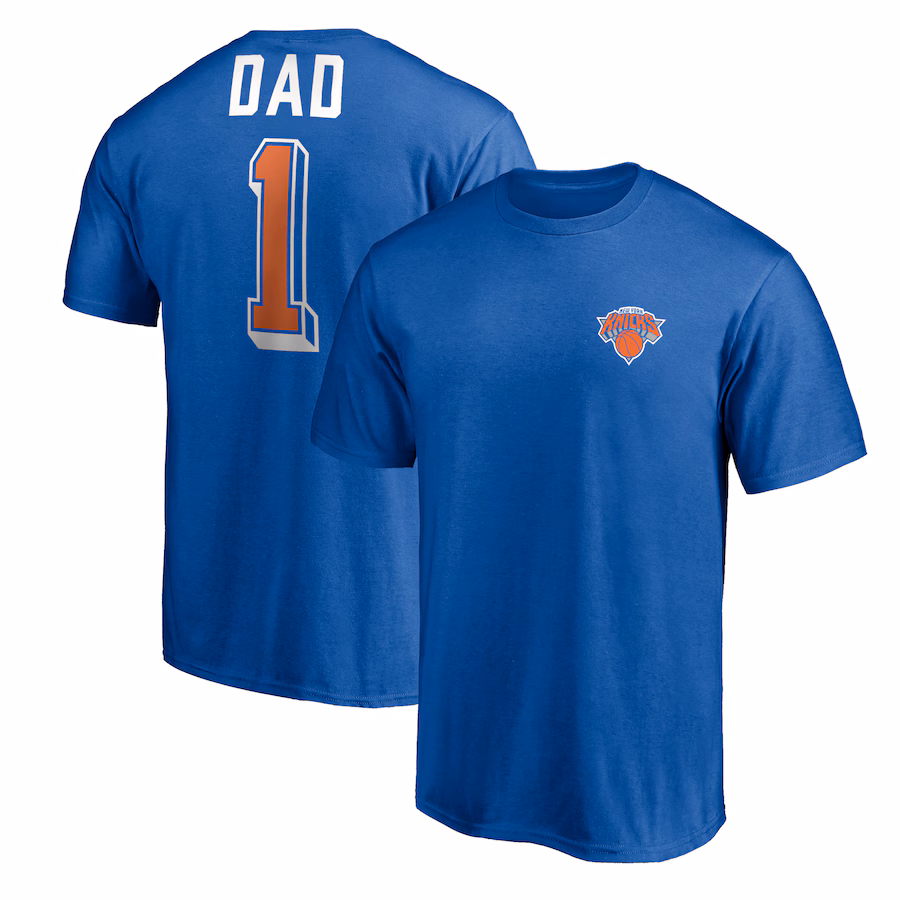 Men's New York Knicks Royal Number One Dad T-Shirt