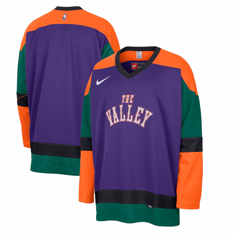 Men's Phoenix Suns Nike Purple 2024/25 City Edition Courtside Heavyweight Hockey Jersey