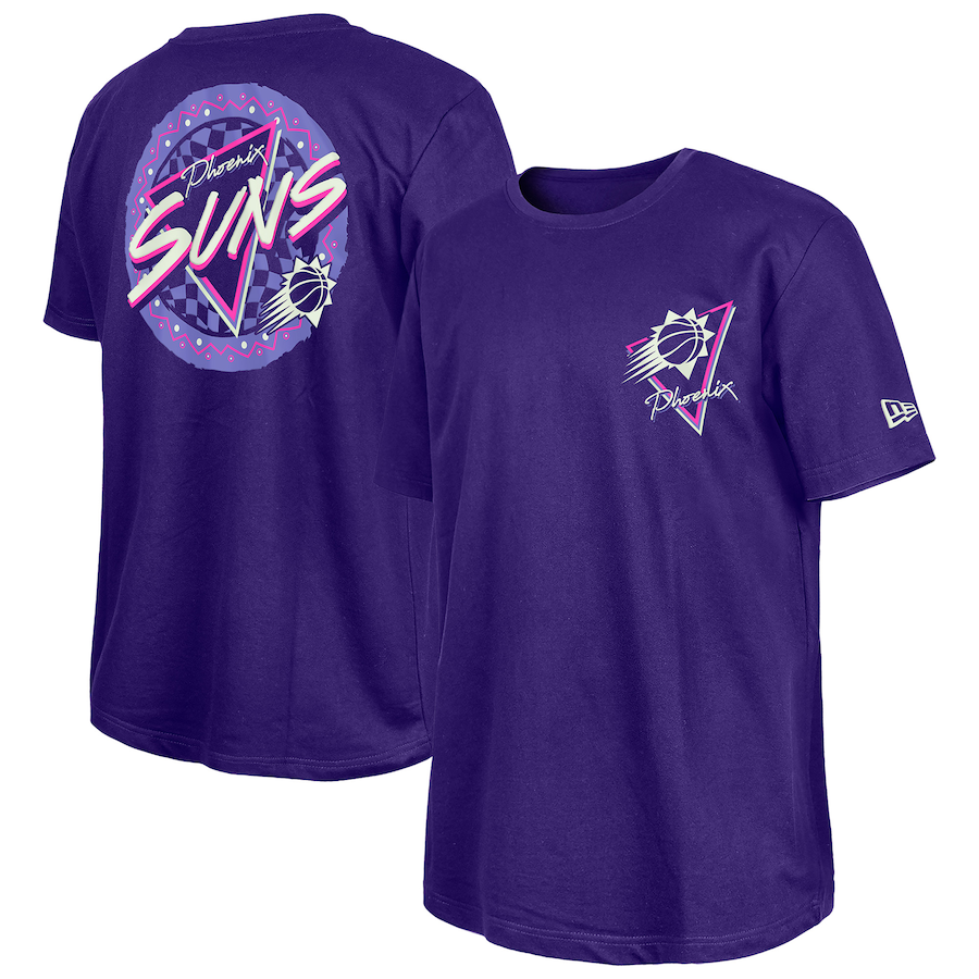 Phoenix Suns  New Era Purple Glow-in-the-Dark T-Shirt