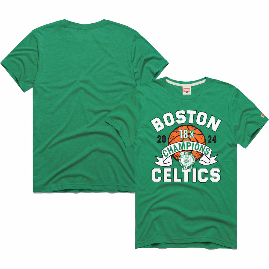 Unisex Boston Celtics Homage Heather Kelly Green 18-Time NBA Finals Champions Tri-Blend T-Shirt