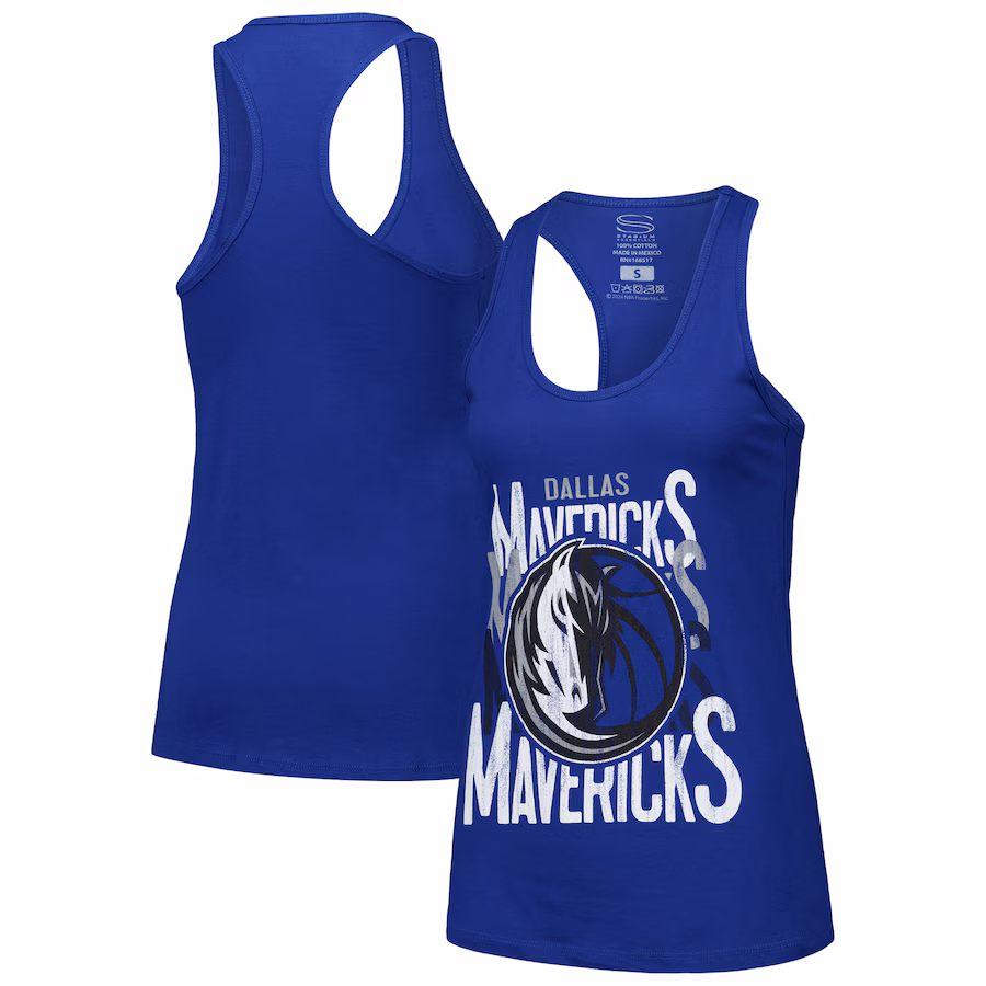 Women's Dallas Mavericks Stadium Essentials Blue Dedication Tank Top