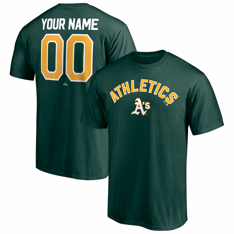 Men's Athletics Green Personalized Team Winning Streak Name & Number T-Shirt