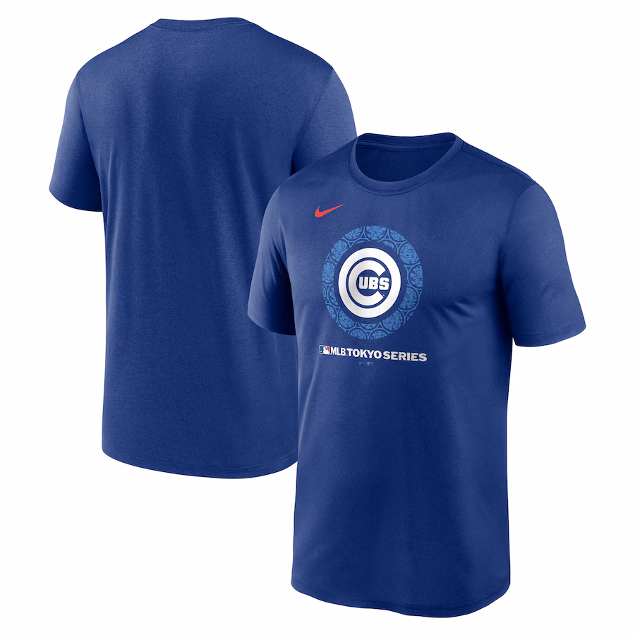 Men's Chicago Cubs Nike Royal 2025 MLB World Tour: Tokyo Series Legend Logo T-Shirt