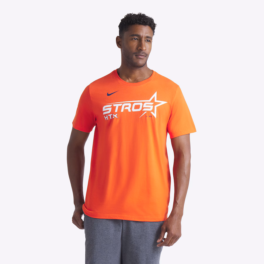 Men's Houston Astros Nike Orange 2025 City Connect Wordmark Performance T-Shirt